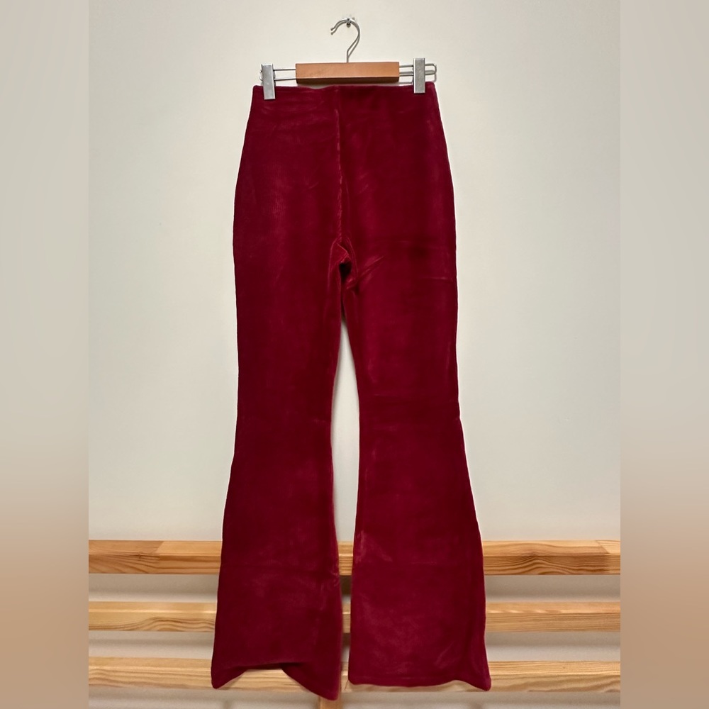 Burgundy Corduroy Flares